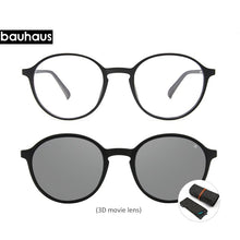 Load image into Gallery viewer, Bauhaus Brand Classic Clip On Sunglasses Men Women Magnet Eyewear Glasses Frames ultem Optical Glasses Frame