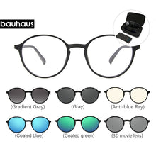 Load image into Gallery viewer, Bauhaus Brand Classic Clip On Sunglasses Men Women Magnet Eyewear Glasses Frames ultem Optical Glasses Frame