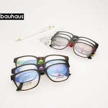 Load image into Gallery viewer, Bauhaus Frame Eyeglasses Frames Men prescription ultem Male Fashionable Spectacle Frames Optical Glasses Black