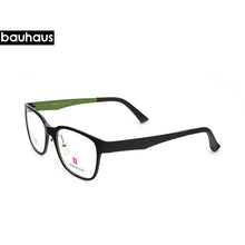 Load image into Gallery viewer, Bauhaus Frame Eyeglasses Frames Men prescription ultem Male Fashionable Spectacle Frames Optical Glasses Black