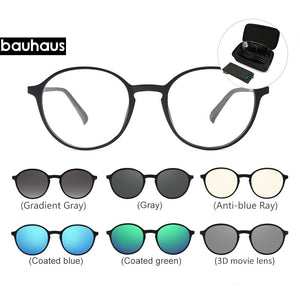 Bauhaus Magnetic Sunglasses Polarized Sunglasses Myopia glasses frame five color Optical ULTEM Eyewear