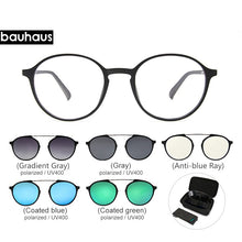Load image into Gallery viewer, Bauhaus Magnetic Sunglasses Polarized Sunglasses Myopia glasses frame five color Optical ULTEM Eyewear