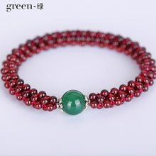 Load image into Gallery viewer, Beaded garnet bracelet for women Fancy beaded garnet jewelry of bracelets