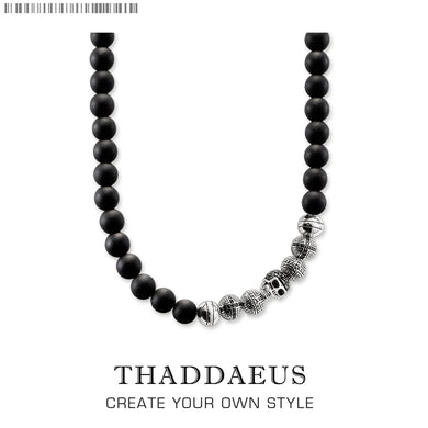 Beads Necklace Skull,2017 Brand New Ts Strand Fashion Jewelry Thomas Style Rebel Cross Bijoux Gift For Men & Women Friend
