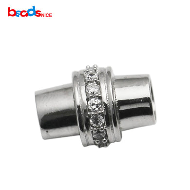 Sterling Silver Magnetic Clasp Leather Cord Ends for Bracelet and Necklace Making DIY Accessories ID 35308