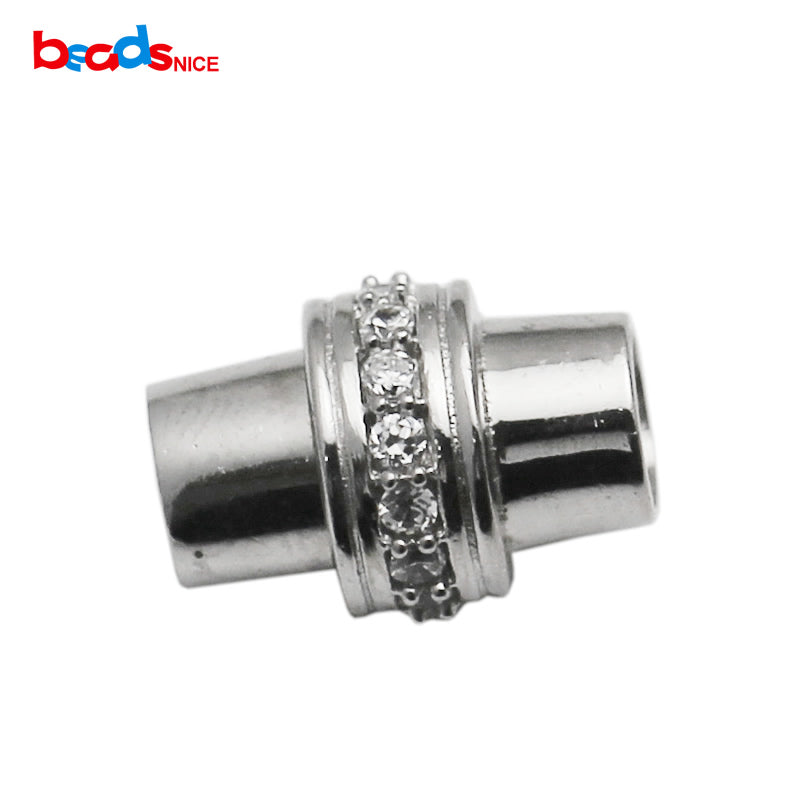 Sterling Silver Magnetic Clasp Leather Cord Ends for Bracelet and Necklace Making DIY Accessories ID 35308