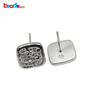 square stud earrings sterling silver post earrings for women unique jewelry boho earrings holid gift ID 34803