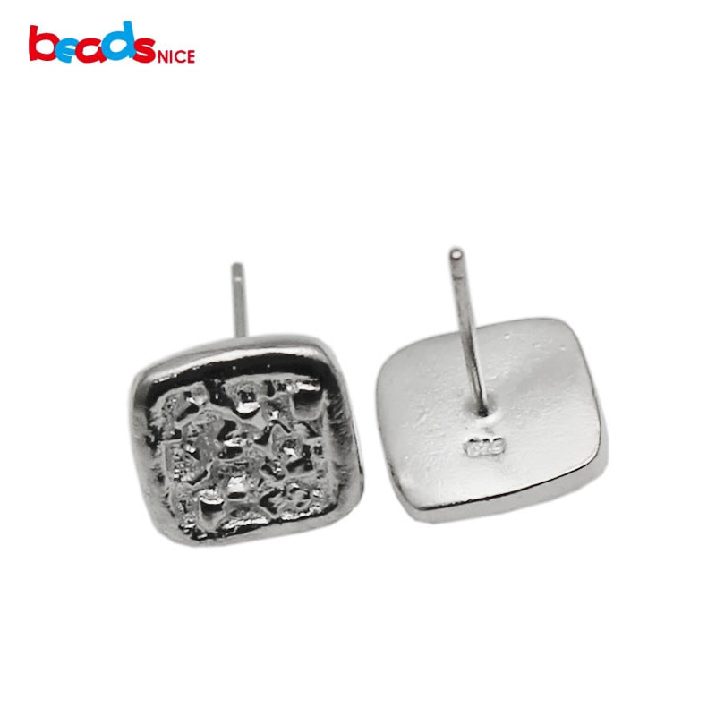 square stud earrings sterling silver post earrings for women unique jewelry boho earrings holid gift ID 34803