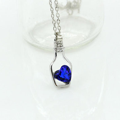 Beautiful Women Necklace Fashion Popular Crystal Necklace Love Drift Bottles Jewelry Accessories Gift Torque Fabulous Pendientes