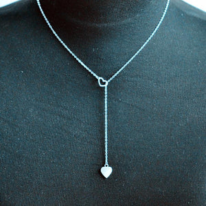 Beauty Charm Women Necklace Jewelry Stainless Steel Choker Three Heart Pendant Chain Necklace Fantastic Torque Ornaments Chokers