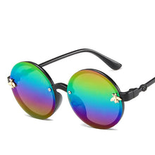 Load image into Gallery viewer, Bee Round Sunglasses Boy Classic Girl Cartoon Little Bee Big Frame Sun Glasses Children Eyewear UV400