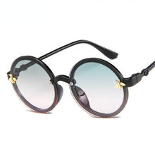 Load image into Gallery viewer, Bee Round Sunglasses Boy Classic Girl Cartoon Little Bee Big Frame Sun Glasses Children Eyewear UV400