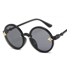 Load image into Gallery viewer, Bee Round Sunglasses Boy Classic Girl Cartoon Little Bee Big Frame Sun Glasses Children Eyewear UV400