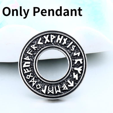 316L Stainless Steel Viking Icelandic Vegvisir Helmet Horror In Runic Circle Pendant Magical Staves men Rune Amulet LP105