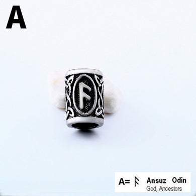 316L stainless steel 1pcs Viking Runes Beads DIY Accessory Charms Beads Findings for Bracelets for Pendant Necklace LP001