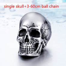 Load image into Gallery viewer, Unique 316L Stainless Steel New Arrival Super Punk Skull Biker Pendant Necklace Fashion charm Jewelry BP8-216