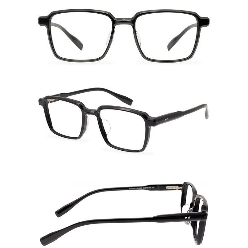 Belight Optical Fancy Design Acetate Square Shape Men Women Vintage Retro Prescription Eyeglasses  Frame Eyewear  HC8099
