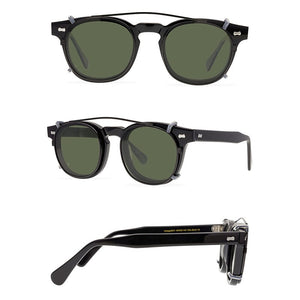 Belight Optical Handmade Quality Cool Vintage Retro Women Men UV400 Polarized Protection  Oculos Clip On Sunglasses 9511