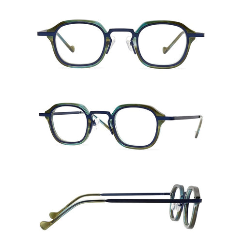 Belight Optical Japan Design ANNE ET VALENTIN Prescription Vintage Retro Square Shape Eyeglasses Spectacle Frame Eyewear M7
