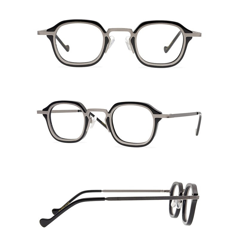 Belight Optical Japan Design ANNE ET VALENTIN Prescription Vintage Retro Square Shape Eyeglasses Spectacle Frame Eyewear M7