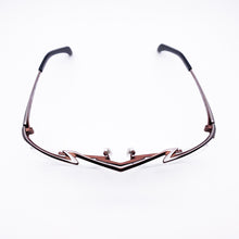 Load image into Gallery viewer, Belight Optical Japan Sharp Design Sports  Pure Titanium Half Rimless Frame Men Prescription Semi Eyeglasses Red Eyewear MF-1218