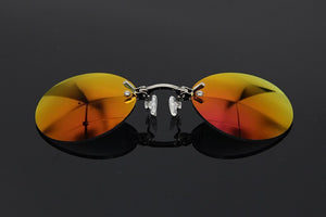 Belight Optical Matrix Morpheus Round Rimless Sunglasses Men Classic Clamp Nose Sun Glasses Mens Mini Frameless Brand Design