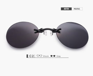 Belight Optical Matrix Morpheus Round Rimless Sunglasses Men Classic Clamp Nose Sun Glasses Mens Mini Frameless Brand Design