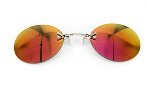 Belight Optical Matrix Morpheus Round Rimless Sunglasses Men Classic Clamp Nose Sun Glasses Mens Mini Frameless Brand Design