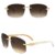 Belight Optical Nature Black White Buffalo Horn Classical Shape Rimless Men Sunglass Unique DesignCase Free shiping 4189705