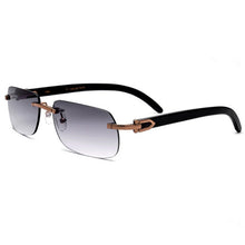 Carica l'immagine nel visualizzatore di Gallery, Belight Optical Nature Black White Buffalo Horn Classical Shape Rimless Men Sunglass Unique DesignCase Free shiping  8300816