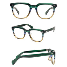 Load image into Gallery viewer, Belight Optical  Fancy Vintage Retro Acetate with Rivet Big Spectacle Frame Precription Lens Eyeglasses YONTIF 9571