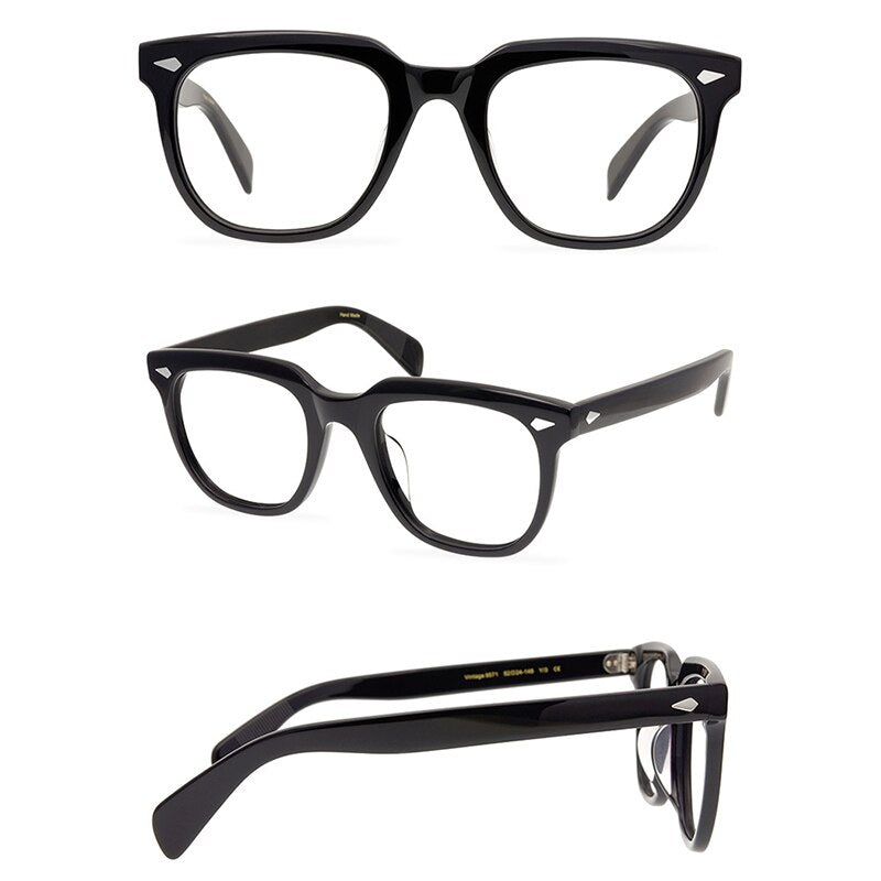 Belight Optical  Fancy Vintage Retro Acetate with Rivet Big Spectacle Frame Precription Lens Eyeglasses YONTIF 9571