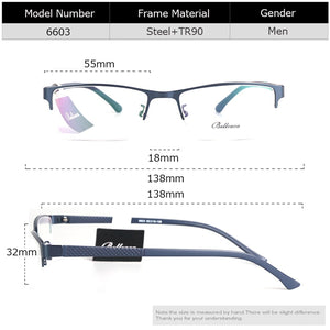 Bellcaca Men Spectacle Frame Eyeglasses Computer Optical Prescription Myopia Eye Clear Lens Glasses Frame For Male Eyewear 6603