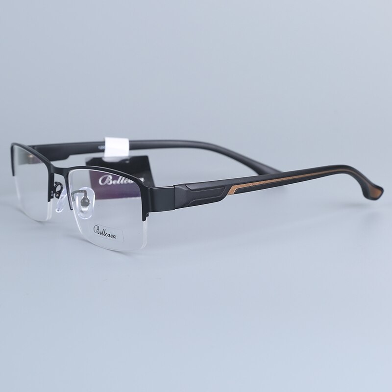Bellcaca Spectacle Frame Men Eyeglasses Nerd Computer Optical Transparent Clear Lens Eye Glasses Frame For Male Eyewear 12006