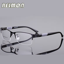 Load image into Gallery viewer, Belmon Spectacle Frame Men Eyeglasses Korean Nerd Computer Prescription Optical For Male Eyewear Clear Lens Glasses Frame RS077