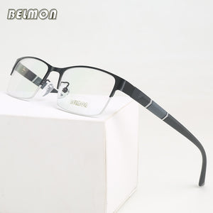 Belmon Spectacle Frame Men Eyeglasses Korean Nerd Computer Prescription Optical For Male Eyewear Clear Lens Glasses Frame RS077