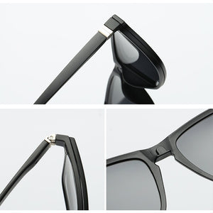 Belmon Spectacle Frame Men Women With 4 Piece Clip On Polarized Sunglasses Magnetic Glasses Male Female Myopia Optical RS479
