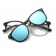 Load image into Gallery viewer, Belmon Spectacle Frame Men Women With Polarized Clip On Sunglasses Magnetic Clear Glasses Male Female Optical Eyeglasses RS488