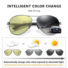 Load image into Gallery viewer, Benci Aviation Discoloration Driving Photochromic Sunglasses Men Polarized Chameleon Day Night Vision UV400  gafas de sol hombre