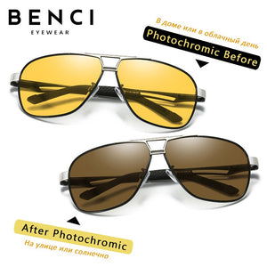 Benci Brand Photochromic Sunglasses Polarized Men Sunglasses HD Day&Night Vision Goggle Women Driving Glasses Oculos zonnebril