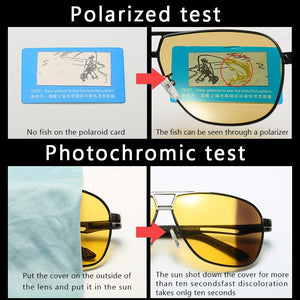 Benci Brand Photochromic Sunglasses Polarized Men Sunglasses HD Day&Night Vision Goggle Women Driving Glasses Oculos zonnebril