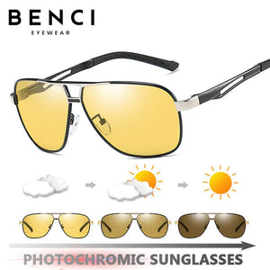 Benci Brand Photochromic Sunglasses Polarized Men Sunglasses HD Day&Night Vision Goggle Women Driving Glasses Oculos zonnebril
