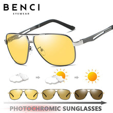 Load image into Gallery viewer, Benci Brand Photochromic Sunglasses Polarized Men Sunglasses HD Day&amp;Night Vision Goggle Women Driving Glasses Oculos zonnebril