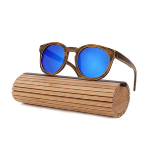 BerWer Occhiali da sole in bambù con montatura rotonda 2023 Occhiali da sole in legno Uomo Donna Occhiali da sole 