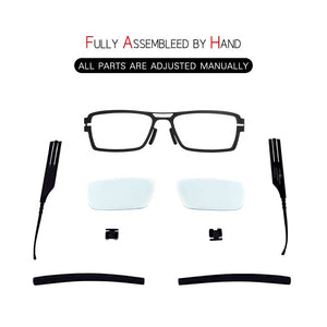 Berlin Brand Designer Style No Screw Glasses Frame Men Business Lightweight Prescription Eyeglasses Frame Optical Eyewear