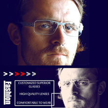 Carica l&#39;immagine nel visualizzatore di Gallery, Berlin Brand  Screwless Glasses Frame Hand-made Men Women Stainless Steel Prescription Reading Computer Eyeglasses