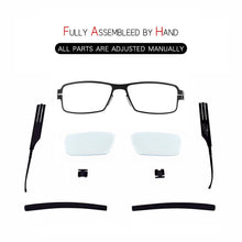 Carica l&#39;immagine nel visualizzatore di Gallery, Berlin Brand  Screwless Glasses Frame Hand-made Men Women Stainless Steel Prescription Reading Computer Eyeglasses