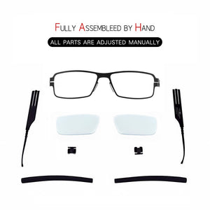 Berlin Brand  Screwless Glasses Frame Hand-made Men Women Stainless Steel Prescription Reading Computer Eyeglasses