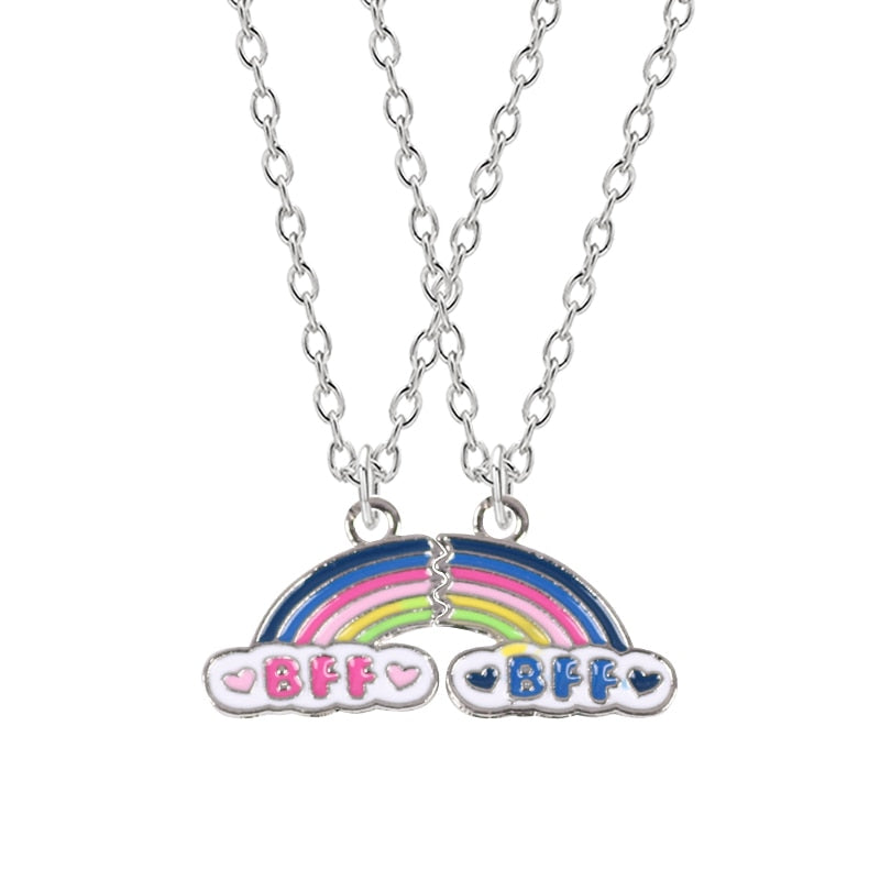 Best Friend Necklace Women Heart Tai Chi Crown Couple Pendants Best Friends Forever Necklaces  BFF Friendship Jewelry Choker
