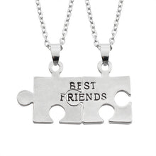 Load image into Gallery viewer, Best Friends Pendant Necklace Women Men Splicing Geometry Pizza Love Heart Necklaces Fashion Couple BFF Friends Jewelry Colar
